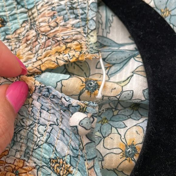 Magali Pascal Petal Dress Ruffle Puff Sleeve in Eden Print Size Small - Picture 9 of 12